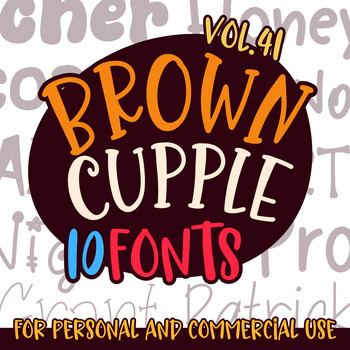 Brown Cupple Fonts: Vol.41 - 10 Fonts by Brown Cupple Font | TPT