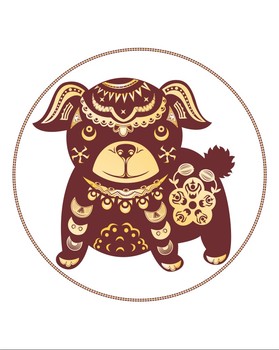 Preview of Brown Dog Artwork Freebie For Chinese New Year