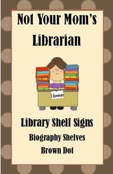 Preview of Brown Dot Library Shelf Sign Collection