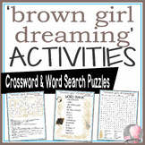 Brown Girl Dreaming Activities Woodson Crossword Puzzle an