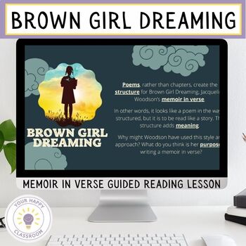 Preview of Brown Girl Dreaming Memoir in Verse Lesson