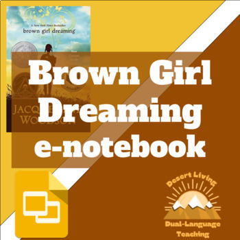Preview of Brown Girl Dreaming interactive digital novel study - Distance Learning