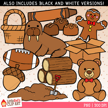 Brown Objects Color Clip Art by LittleRed | TPT