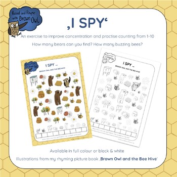 Brown Owl and the Bee Hive - HIDE & SEEK BEES - material de la