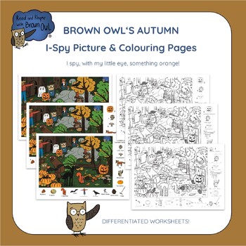 Preview of Brown Owl's Autumn - I Spy Picture & Colouring Pages