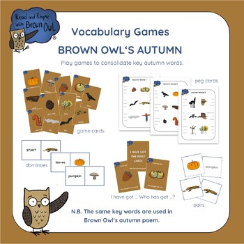 Preview of Brown Owl's Autumn - Vocabulary Games