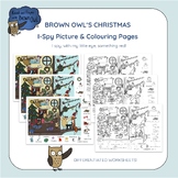 Brown Owl's Christmas I Spy Picture & Colouring Pages