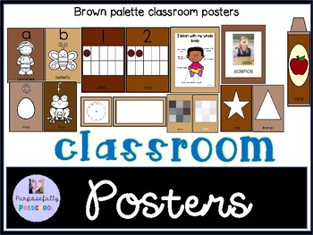 Preview of Brown Palette Classroom Set