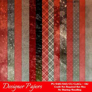 Preview of Brown Red Colors Digital Papers Package 2