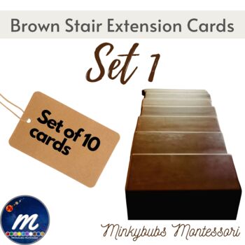 Preview of Brown Stair Extension Cards Set 1 - Print & Go!