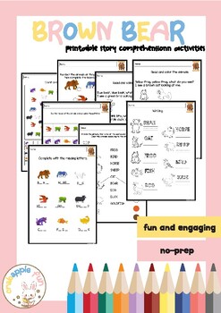 Brown Bear Brown Bear Coloring Book Worksheets Teaching Resources Tpt