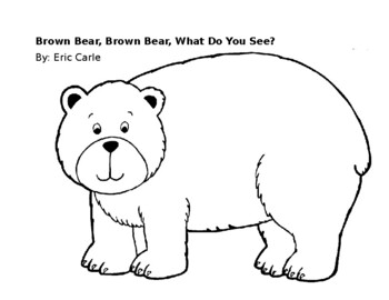Preview of Brown bear painting/coloring activity
