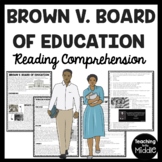 Brown v. Board of Education Reading Comprehension Workshee