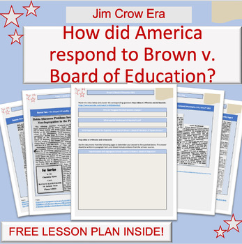 Preview of Brown v. Board of Education | DBQ | Lesson Plan | Thurgood Marshall