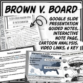 Brown v Board of Education Google Slides, Notes, Cartoon Analysis