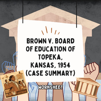 Preview of Brown v. Board of Education of Topeka, Kansas, 1954 (Case Summary Worksheet)