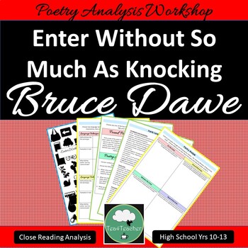 Preview of Bruce Dawe ENTER WITHOUT SO MUCH AS KNOCKING Poetry Close Reading Workshop
