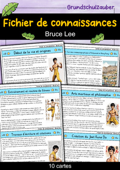 Preview of Bruce Lee - Fichier de connaissances - Personnages célèbres (français)