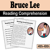 Bruce Lee Reading Comprehension for 4th/6th Grade | AAPI H