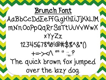 Preview of Brunch Font {True Type Font for personal and commercial use}