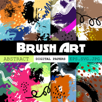 Brush Art - Digital Graffiti Ink Splatter- Vector Papers by Prawny