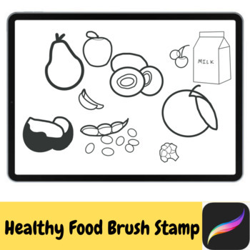 Fruit Food Procreate Brush Stamps IPAD Graphic by