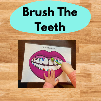 Preview of Brush Teeth Dental Hygiene Printable, Human Teeth Dentist Pretend Play