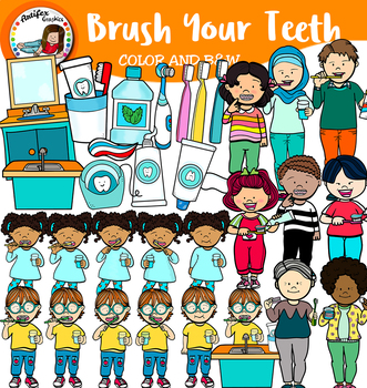 brush your teeth cartoon