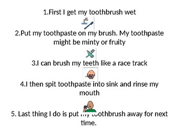 Communication Story- Brushing My Teeth (Editable/Printable) | TpT