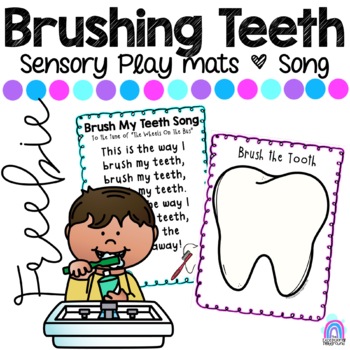 Preview of Brushing Teeth Play Mats & Song | Sensory Play