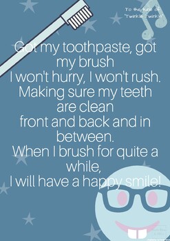 Preview of Brushing Teeth Song Posters