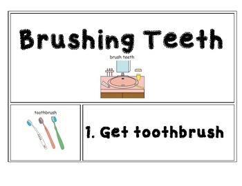 Preview of Brushing Teeth Visual Schedule