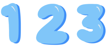 Preview of Bubble 0-9 Numbers Clipart - Personal Use