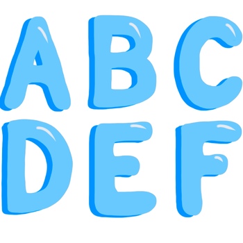 Preview of Bubble Alphabet Letters Clipart - Personal Use
