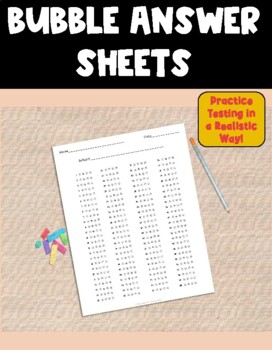 Preview of Bubble Answer Sheets for Test Prep Practice