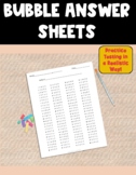 Bubble Answer Sheets for Test Prep Practice