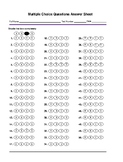 Bubble Answer sheet for Multiple choice Questions