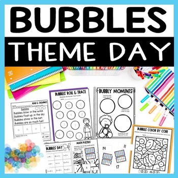 Preview of Bubble Day Activities with Craft and Writing - Bubbles Theme Day for K or 1