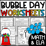 Bubble Day Themed Activities and Worksheets: End of the Ye