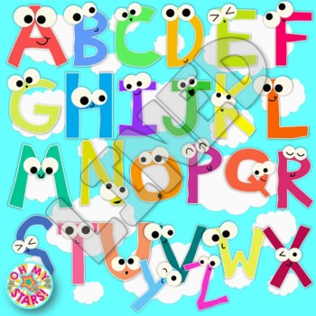 Bubble Eye Alphabet Clipart by OH MY STARS | TPT