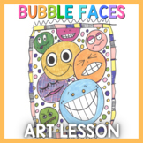 Art Lesson: Bubble Faces Collage | Sub Plans, Early Finish