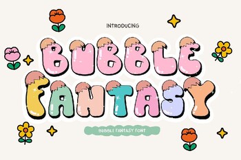 Preview of Bubble Fantasy Bubble font letters for teachers