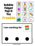 Token Board Bubble Fidget Pop-it Toy Freebie by Autism Classroom