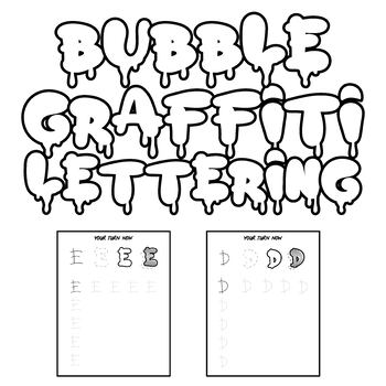 graffiti bubble letter n