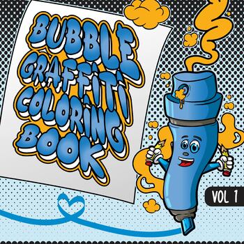 Preview of Bubble Graffiti Style Coloring Pages Vol 1