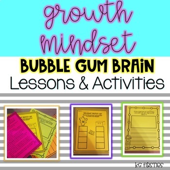 Preview of Growth Mindset Bubble Gum Brain Lesson Plans and Activities