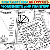Contractions Worksheets, Puzzles and Interactive Notebook Pages