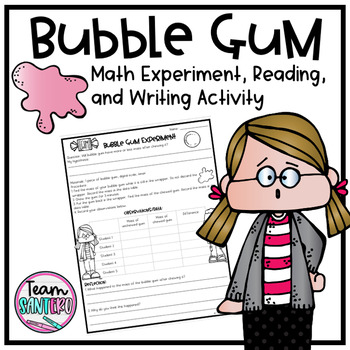 Preview of Bubble Gum Experiment: Math, Reading, and Writing