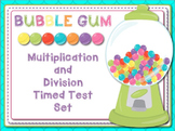 Bubble Gum - Multiplication and Division Timed Test Set