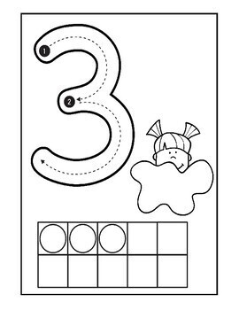 Bubble Gum Numbers Playdough Mats by Early Childhood Play and Learn